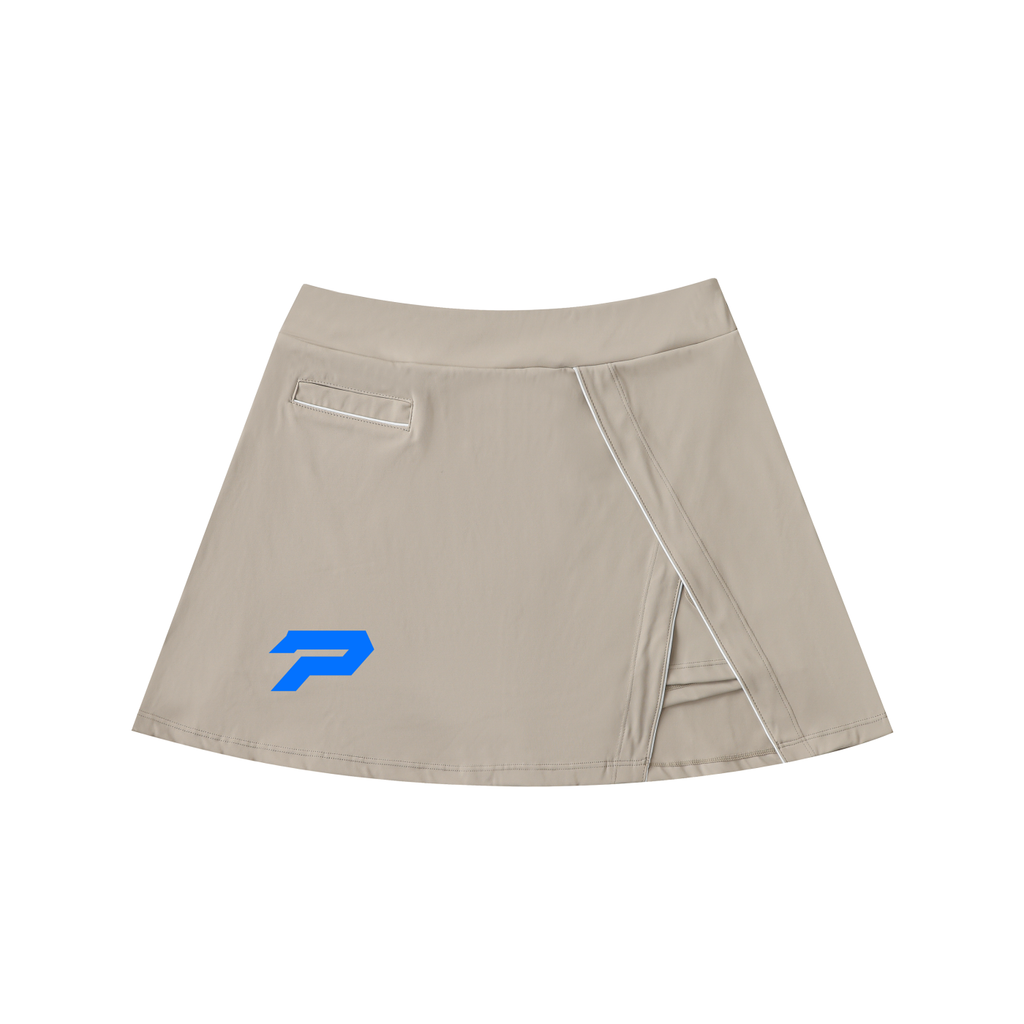 High-Waist Pocketed A-Line Poland Skirt