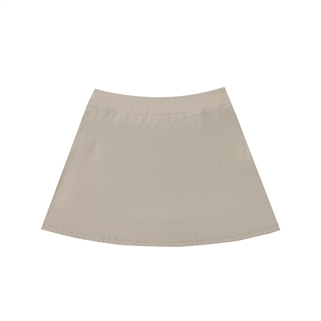 High-Waist Pocketed A-Line Poland Skirt